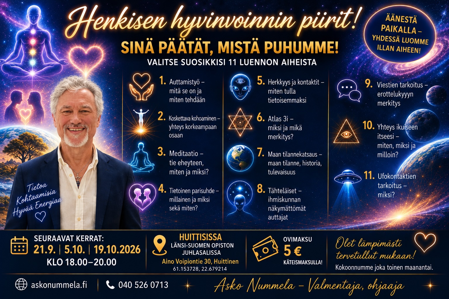 Henkisen hyvinvoinnin piirit Huittisissa